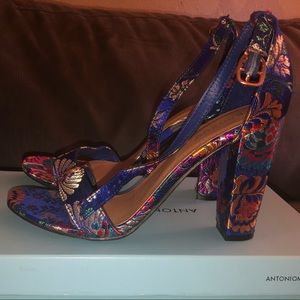Bamboo maxi blue multicolored heel